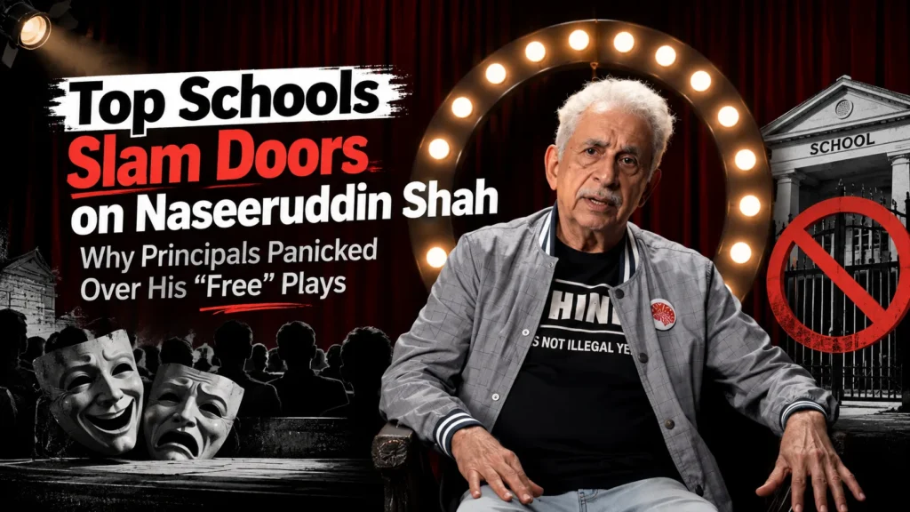 Top Schools Slam Doors on Naseeruddin Shah: Why Principals Panicked Over His “Free” Plays Top Schools Slam Doors on Naseeruddin Shah: Why Principals Panicked Over His “Free” Plays